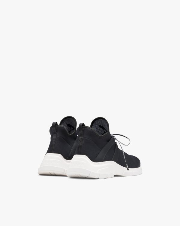 Black/white Knit fabric sneakers - Image 3