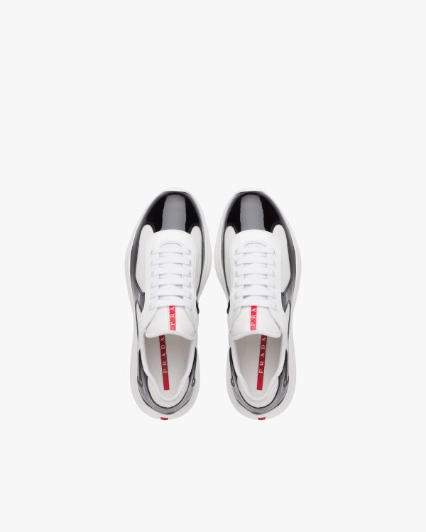 Black/white Prada Americas Cup sneakers - Image 4