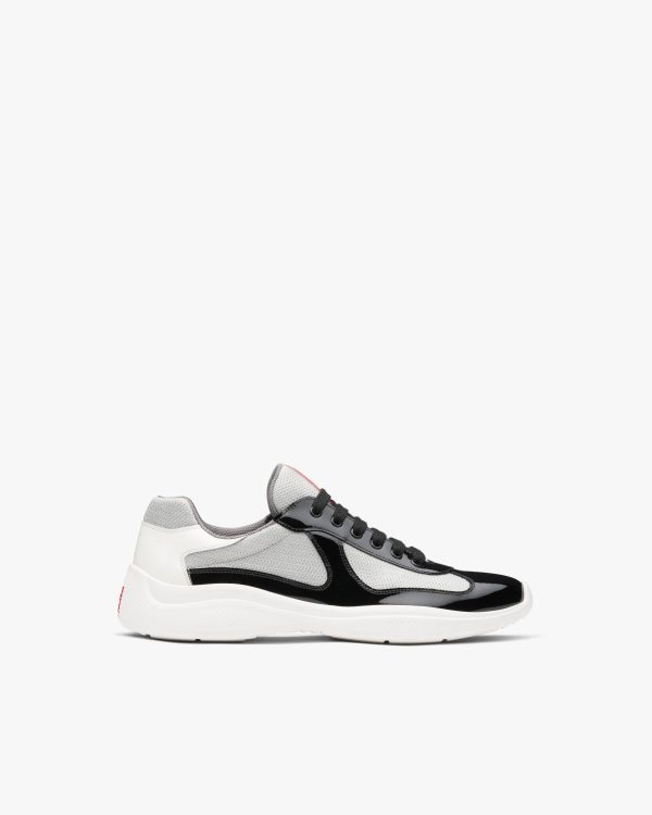 Black/white Prada Americas Cup sneakers - Image 2