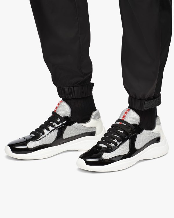Black/white Prada Americas Cup sneakers - Image 5