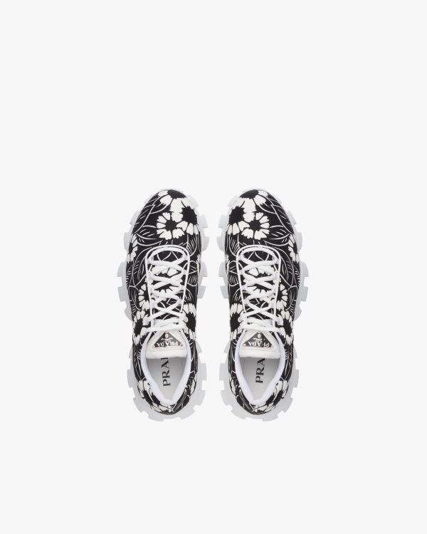 Black/white Printed nylon sneakers - Image 4