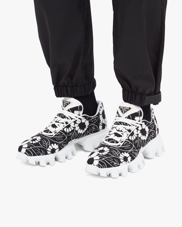 Black/white Printed nylon sneakers - Image 5