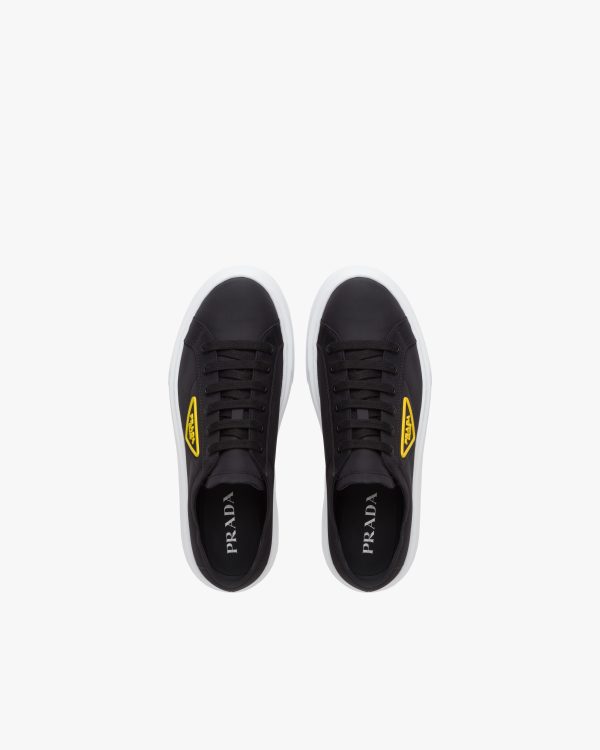 Black/yellow Nylon gabardine sneakers - Image 4