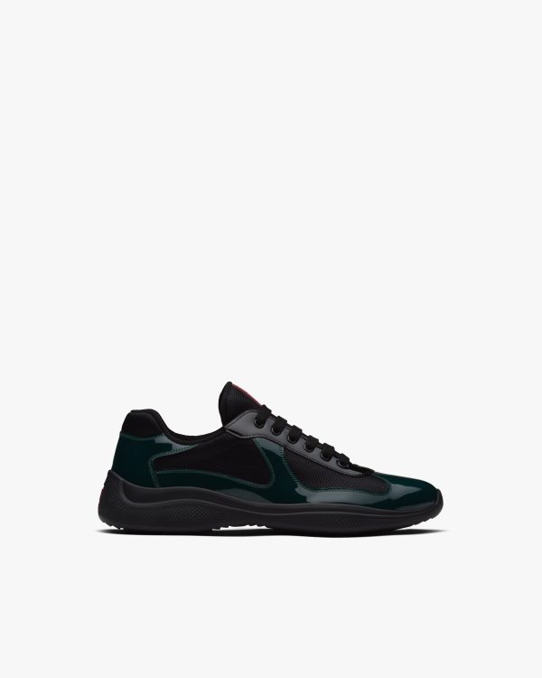 Bottle Green/black Prada Americas Cup sneakers - Image 2