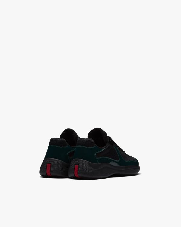 Bottle Green/black Prada Americas Cup sneakers - Image 3