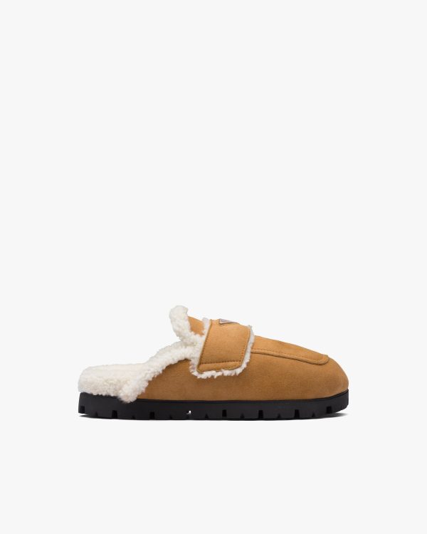 Cognac Shearling sabots - Image 2