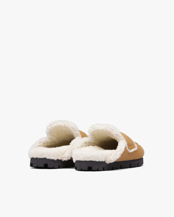 Cognac Shearling sabots - Image 3