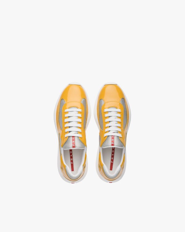 Gold/silver Prada Americas Cup sneakers - Image 3