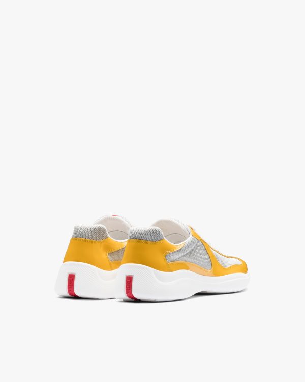 Gold/silver Prada Americas Cup sneakers - Image 4