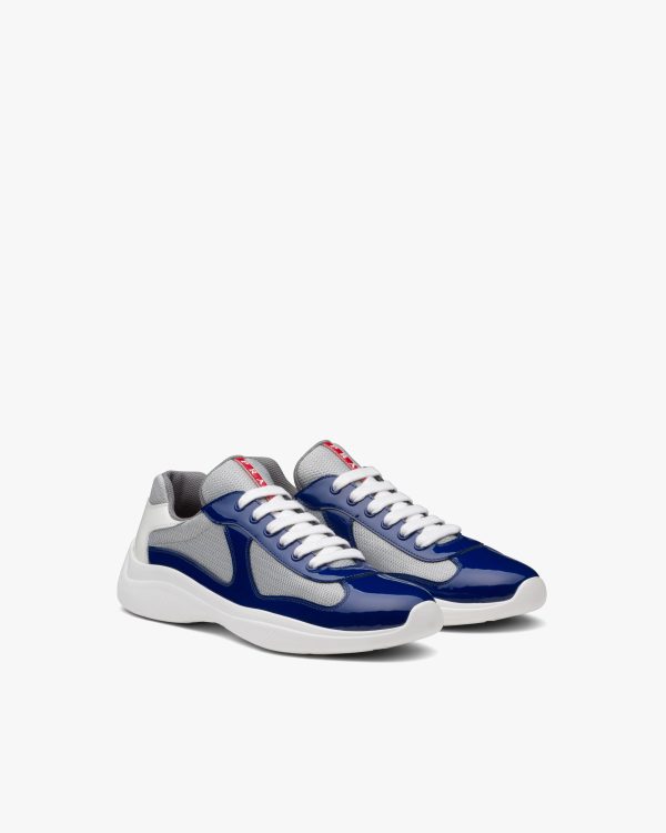 Ink Blue/white Prada Americas Cup sneakers