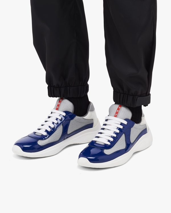 Ink Blue/white Prada Americas Cup sneakers - Image 5