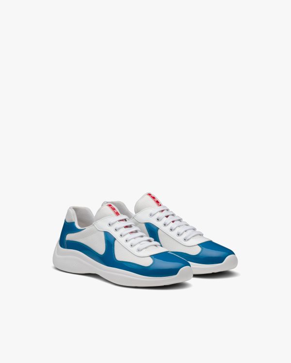 Light Blue/white Prada Americas Cup sneakers