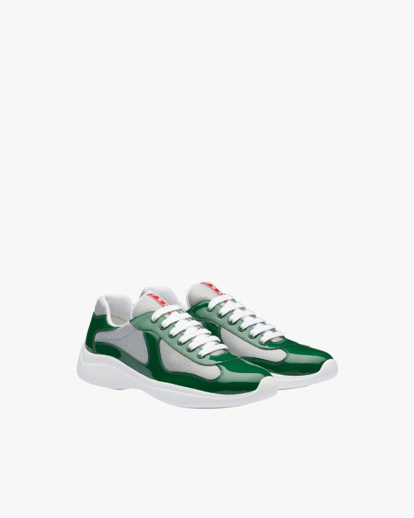 Mango/silver Prada Americas Cup sneakers