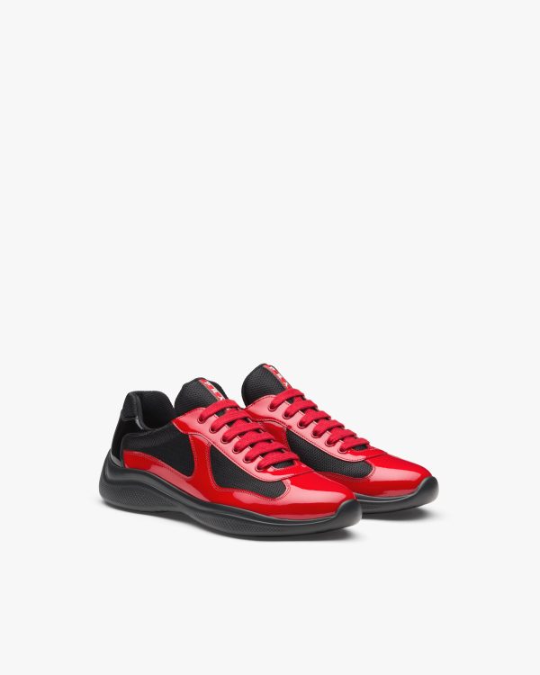 Red/black Prada Americas Cup sneakers