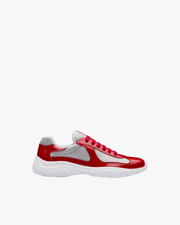 Red/silver Prada Americas Cup sneakers - Image 2
