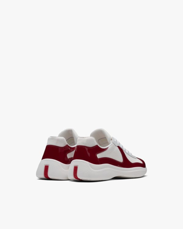 Ruby Red/white Prada Americas Cup sneakers - Image 3
