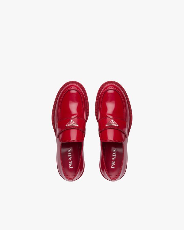 Scarlet Chocolate brushed leather loafers - Image 4