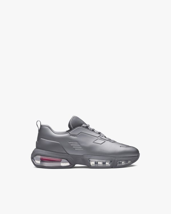 Steel Gray Prada Collision Technical Fabric Sneakers - Image 2
