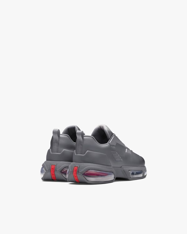 Steel Gray Prada Collision Technical Fabric Sneakers - Image 3