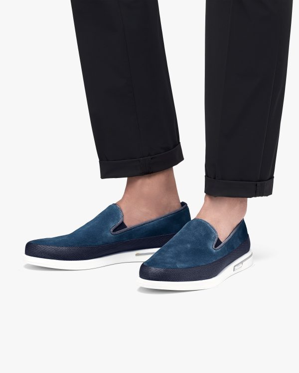 Ultramarine Saint Tropez Suede Slip-On Sneakers - Image 5