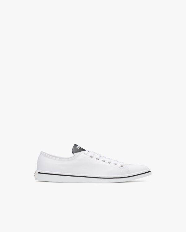 White Cotton gabardine pointy sneakers - Image 2