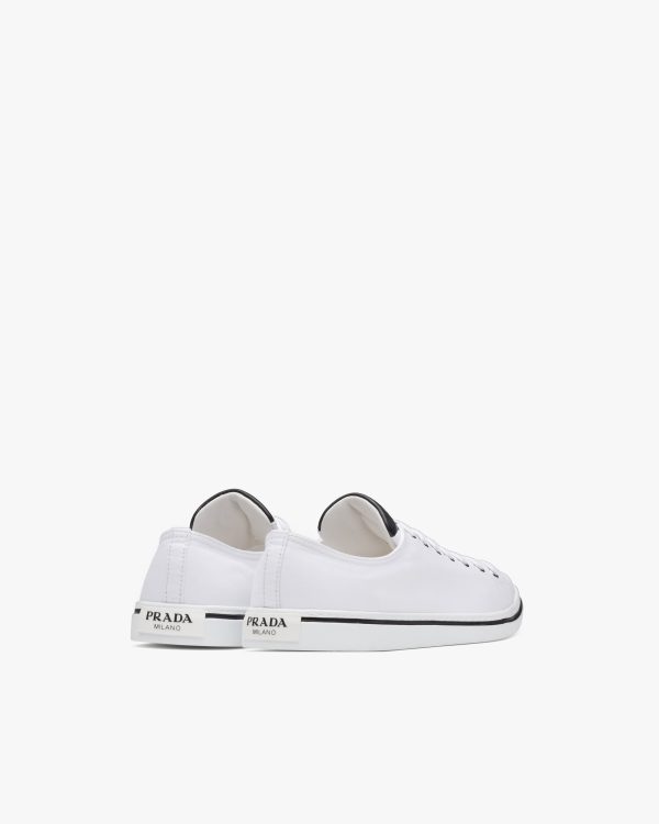 White Cotton gabardine pointy sneakers - Image 3