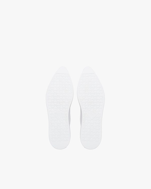 White Cotton gabardine pointy sneakers - Image 6