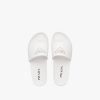 White Leather slide sandals - Image 4