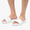White Leather slide sandals - Image 5