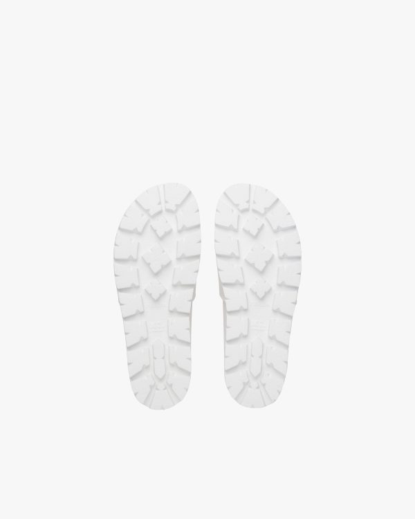 White Leather slide sandals - Image 6