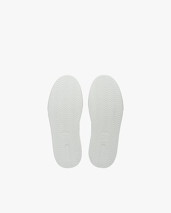White Macro Leather Sneakers - Image 6
