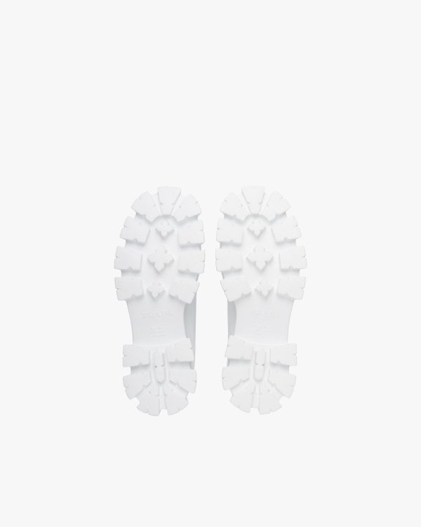White Monolith brushed leather lace-up shoes - Image 6