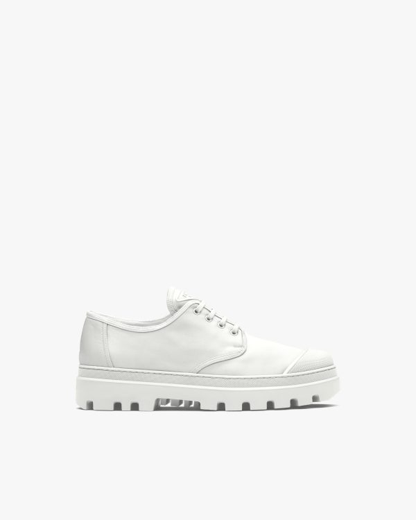 White Nylon fabric Derby shoes - Image 2