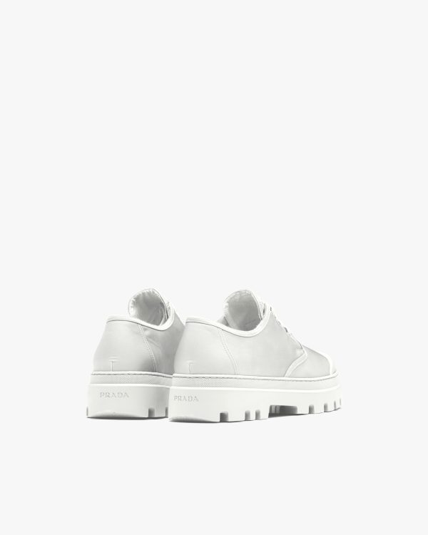 White Nylon fabric Derby shoes - Image 3