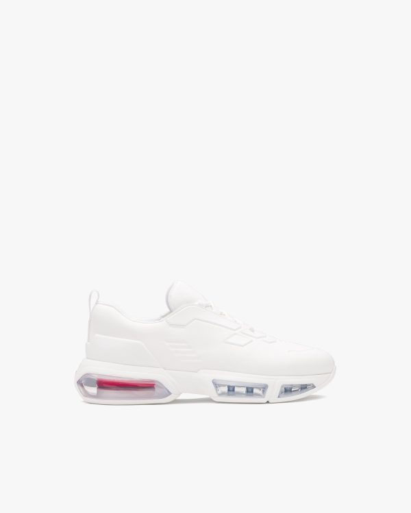 White Prada Collision Technical Fabric Sneakers - Image 2