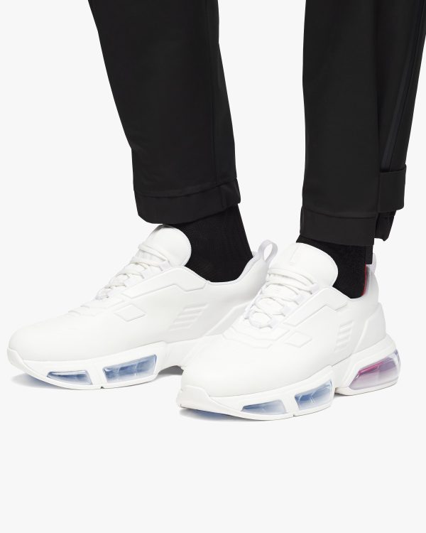 White Prada Collision Technical Fabric Sneakers - Image 5