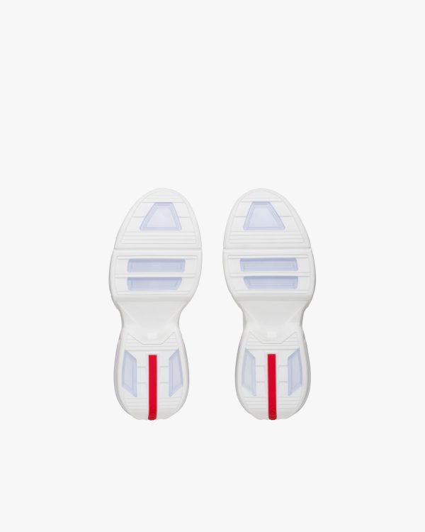White Prada Collision Technical Fabric Sneakers - Image 6