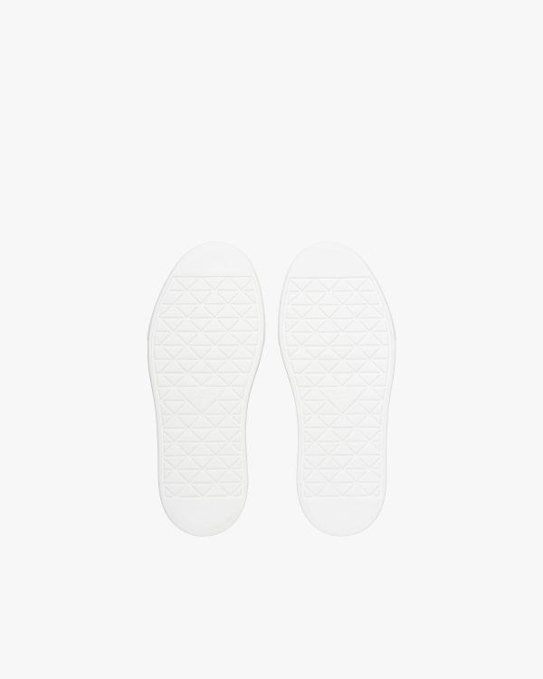 White Prada Macro Re-Nylon and brushed leather sneakers - Image 6
