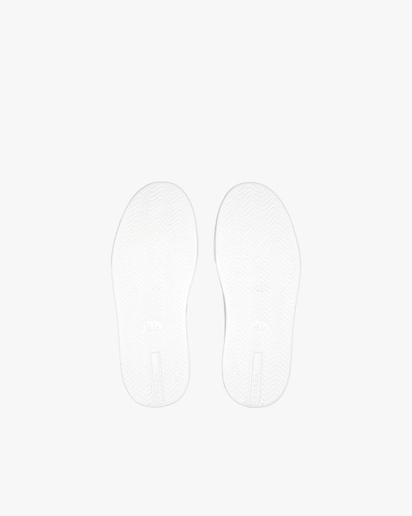 White Prada Macro leather and nylon sneakers - Image 5