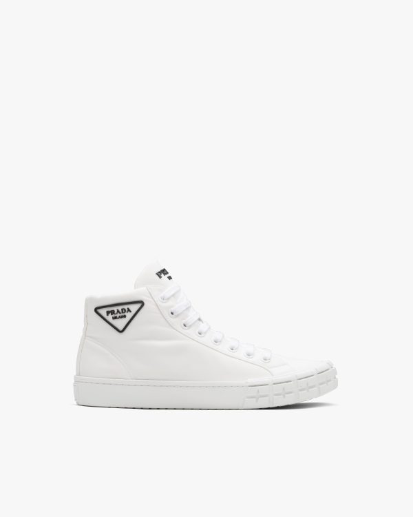 White Prada Wheel Cassetta high-top sneakers - Image 2