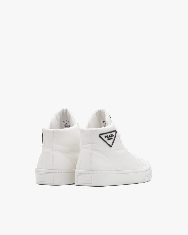 White Prada Wheel Cassetta high-top sneakers - Image 3