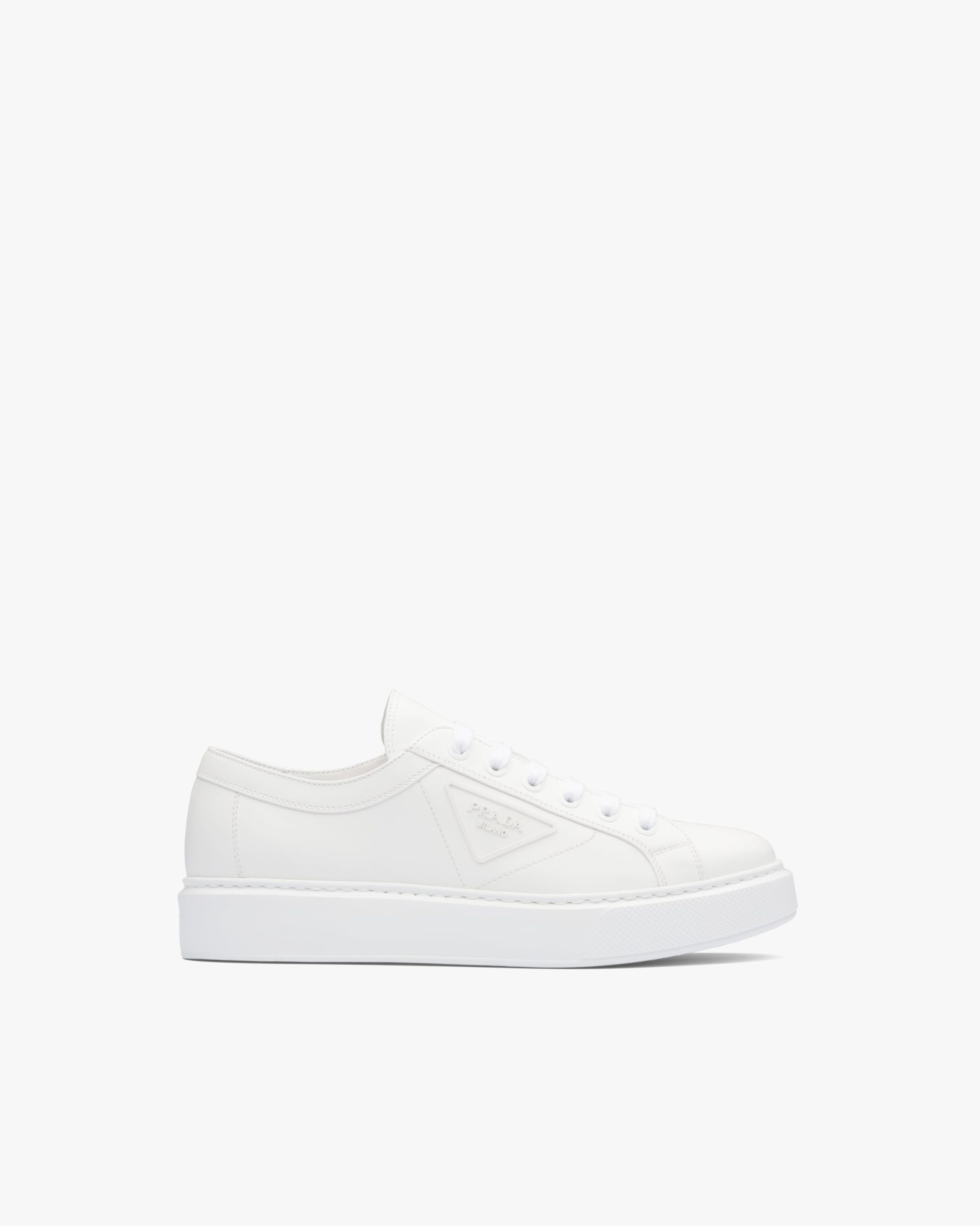 White Soft Calf leather sneakers - Fake Prada Store
