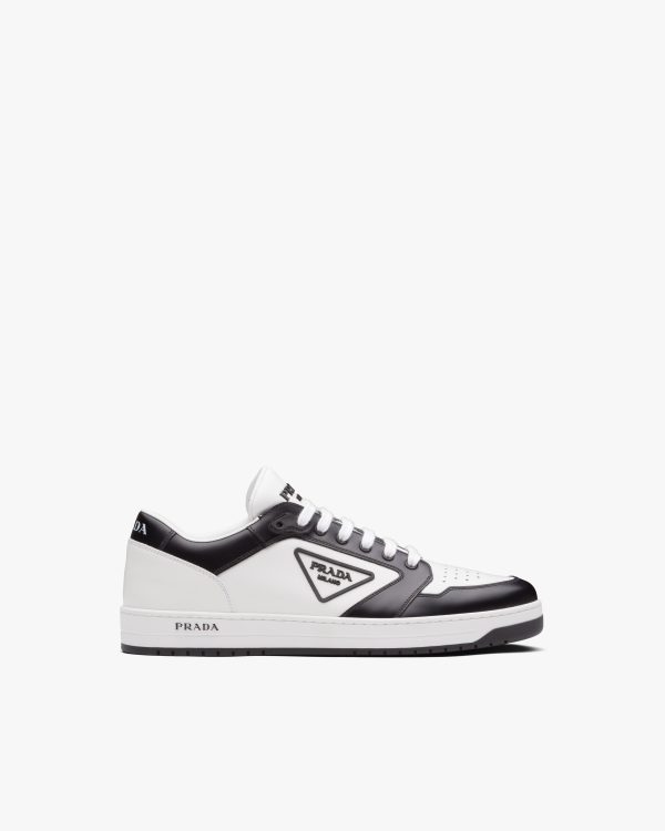 White/black District leather sneakers - Image 2