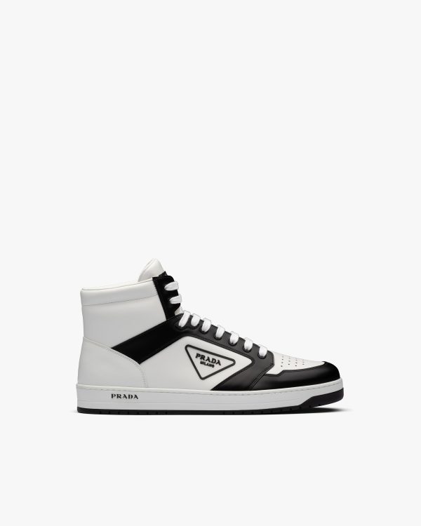 White/black District leather sneakers - Image 2