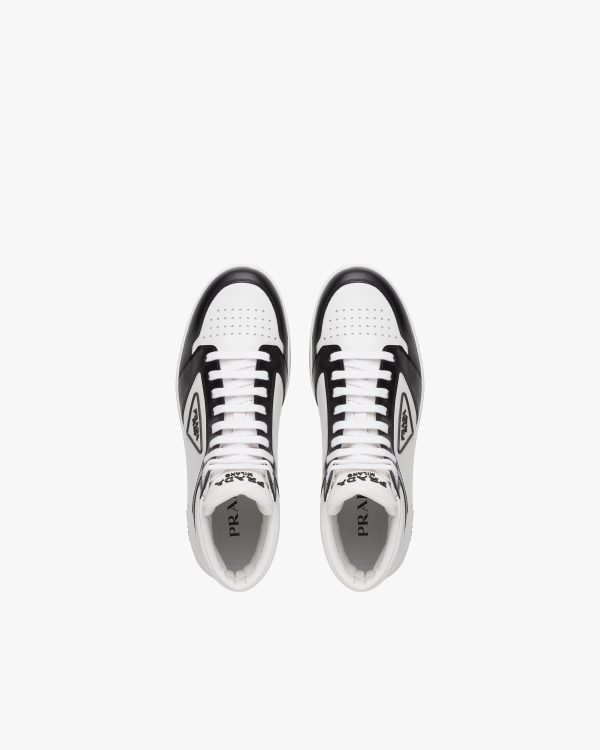 White/black District leather sneakers - Image 3
