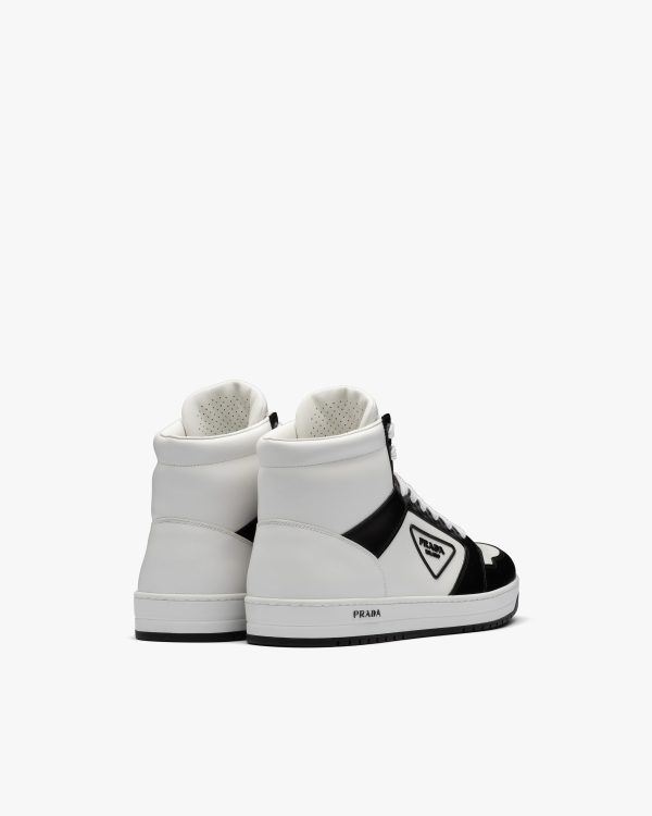 White/black District leather sneakers - Image 4