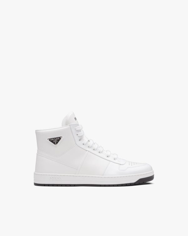 White/black Downtown leather high-top sneakers - Image 2