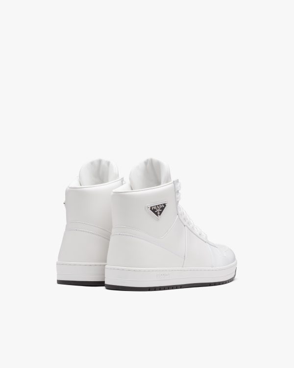 White/black Downtown leather high-top sneakers - Image 4