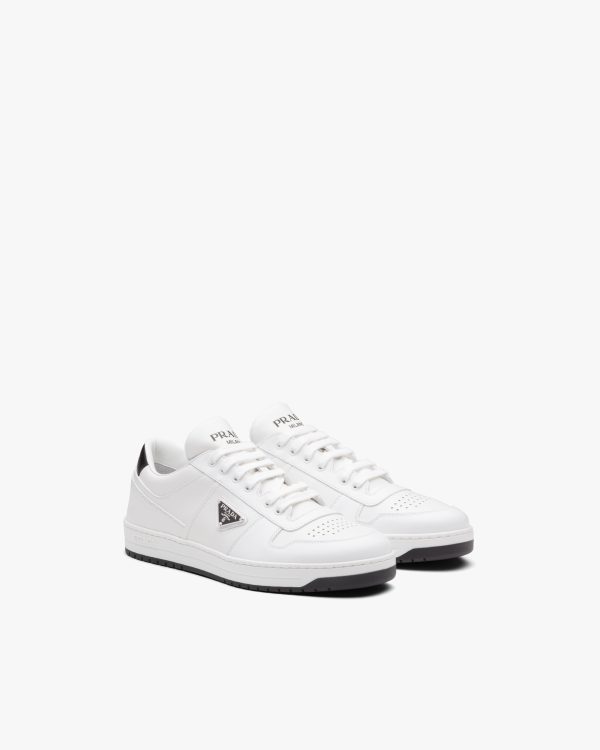 White/black Downtown leather sneakers