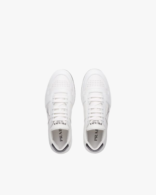 White/black Downtown leather sneakers - Image 3
